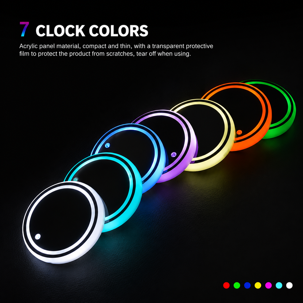 Colour Changing LED Car Cup Holder