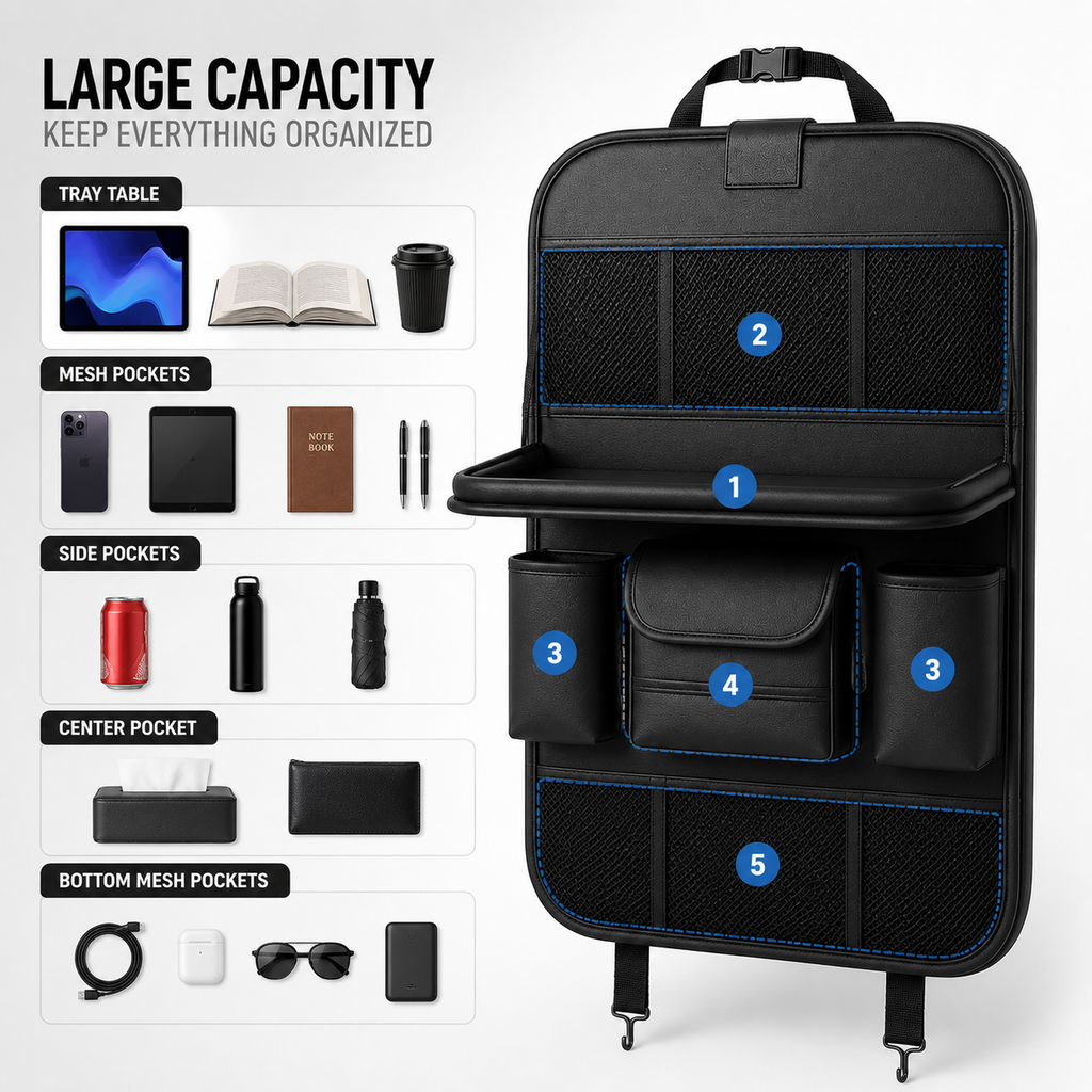 Car Back Seat Organizer